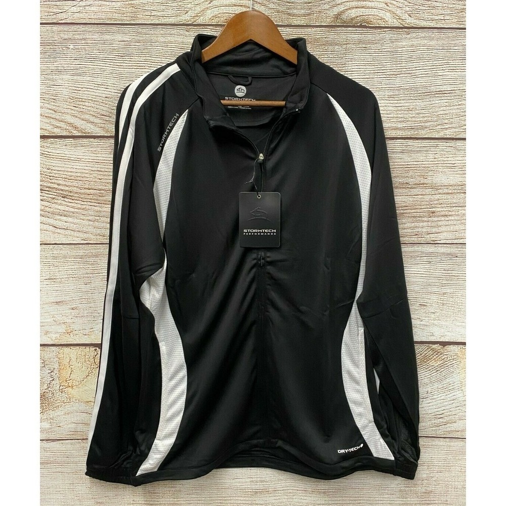 Stormtech Track Jacket Mens Size‎ Large Black & White Dry Tech Track Jacket New